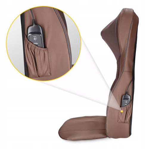 Масажна подушка  4FIZJO Ultra багатофункціональна, з підігрівом Brown - фото №5